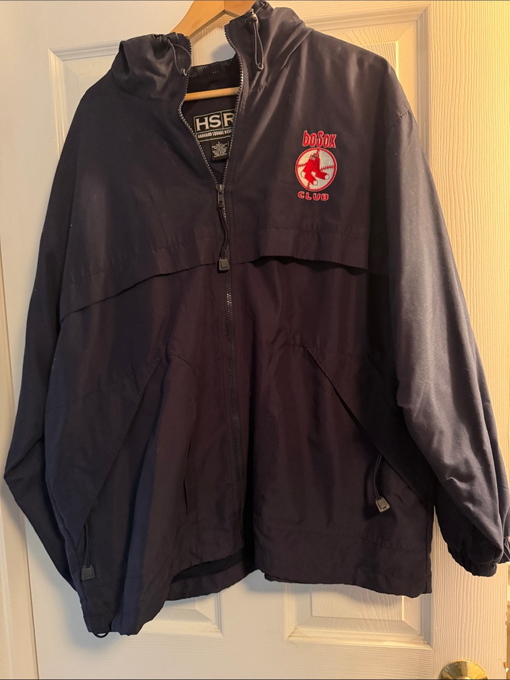 Navy Windbreaker with hood  Boston Red Sox Club Patch